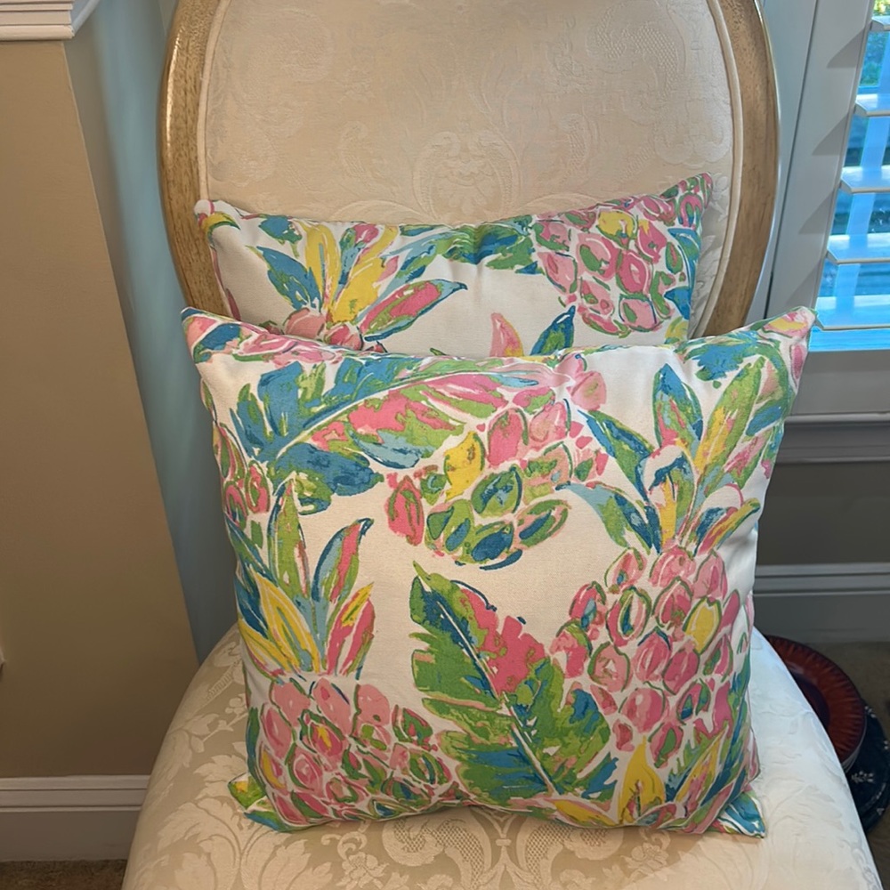Indoor/Outdoor Pineapple Pillows (2)